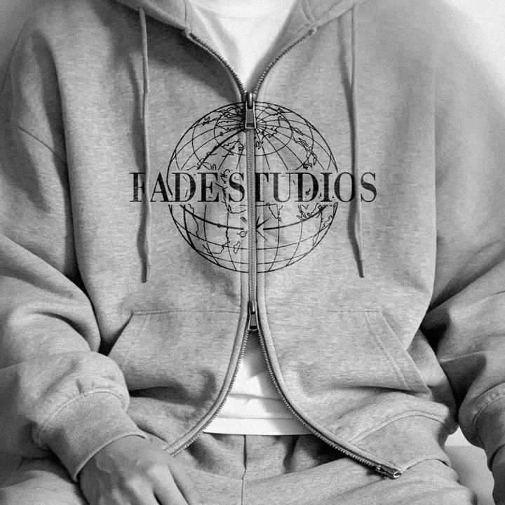Felpa full-zip Fade Studios con logo ricamato